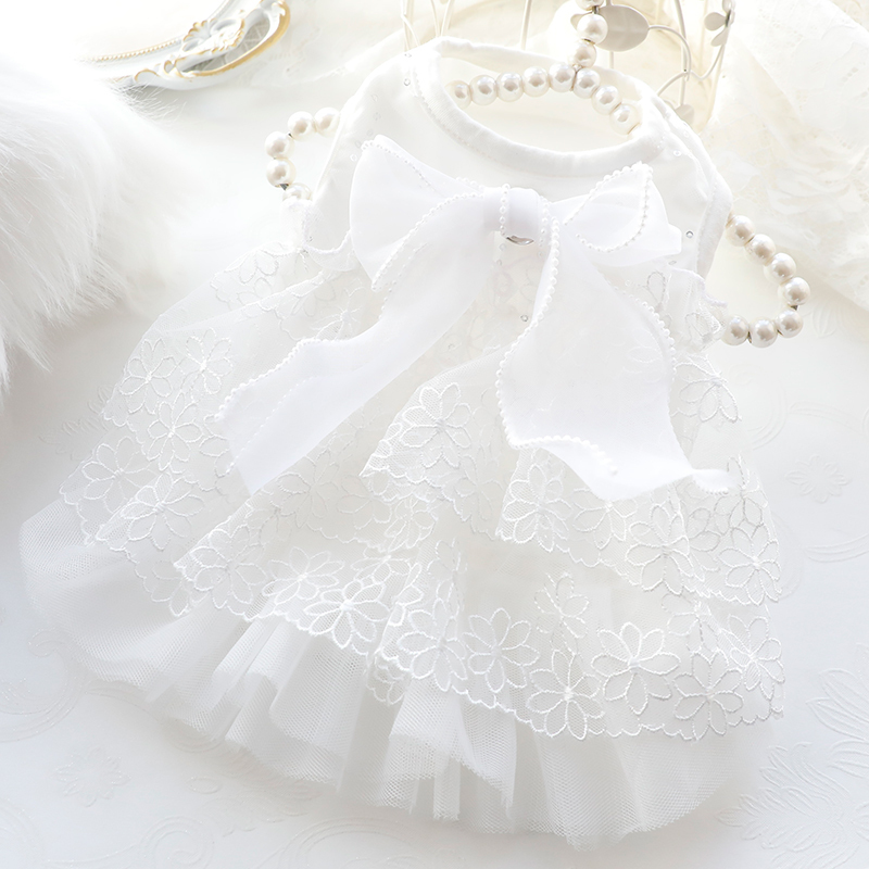Dog Clothes Spring and Summer Thin Style Cat Princess Dress Embroidered Wedding Dress Sequin White Small Dog Teddy Pet 3462 Dog Clothes Spring and Summer Thin Style Cat Princess Dress Embroidered Wedding Dress Sequin White Small Dog Teddy Pet 3462