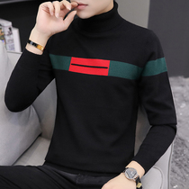 High collar sweater mens autumn winter 2021 new Korean version trendy personality plus suede thickened student beating underhand jersey