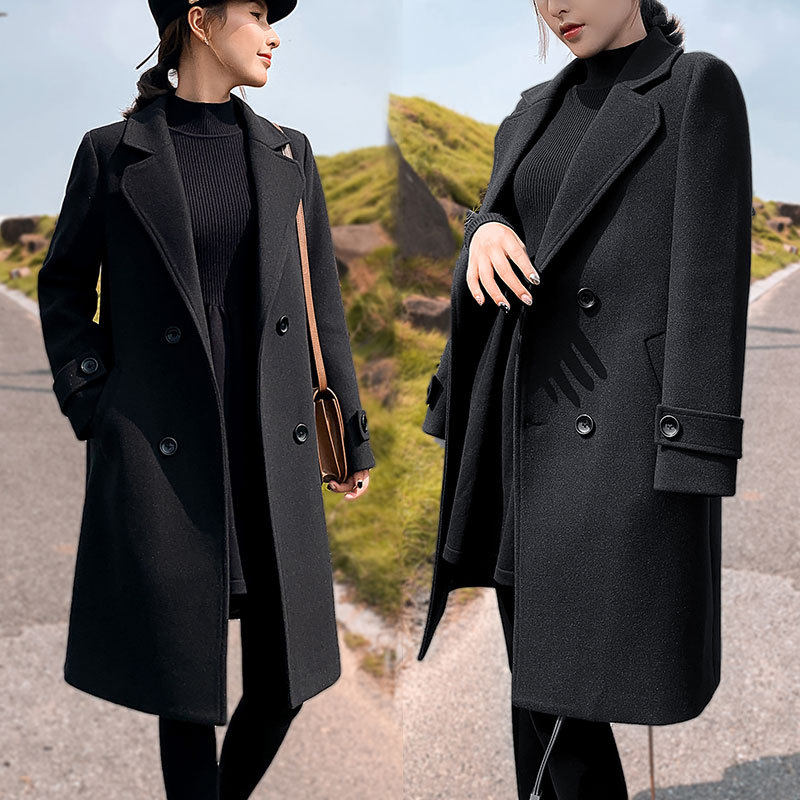 2022 Spring and Autumn New Weight and Cover Coat Woman 200 kg fat mm medium - long - plate coat is thin