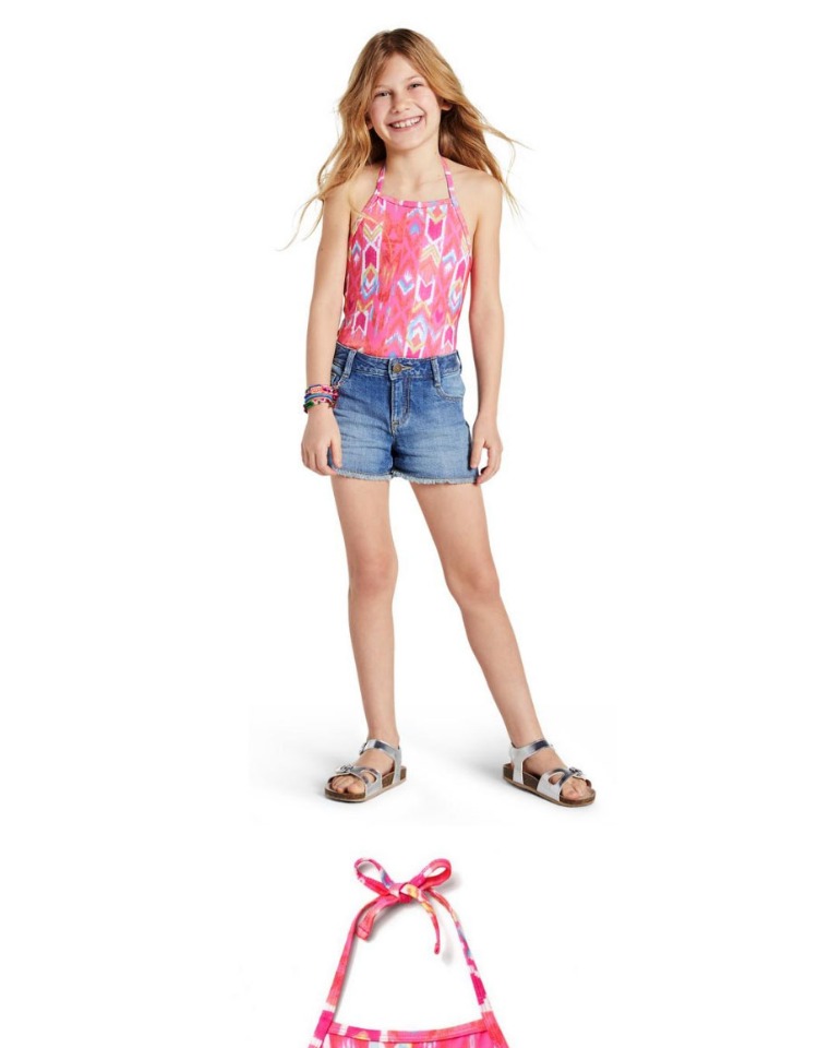 GYBOREE Bikini Beach chia đôi kem chống nắng cho bé gái Đồ bơi chống tia UV Trẻ lớn 4-14 tuổi - Bộ đồ bơi của Kid đồ nàng tiên cá cho be gái