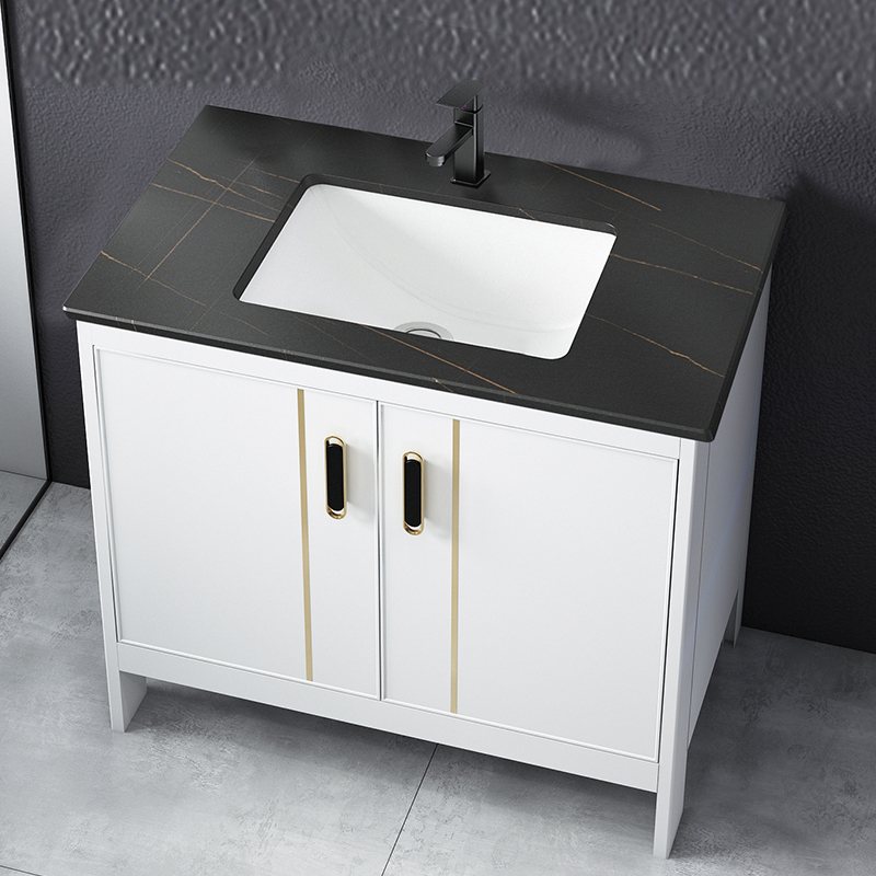 Floor-standing slate bathroom cabinet bathroom washbasin cabinet combination balcony washbasin modern minimalist washbasin pool