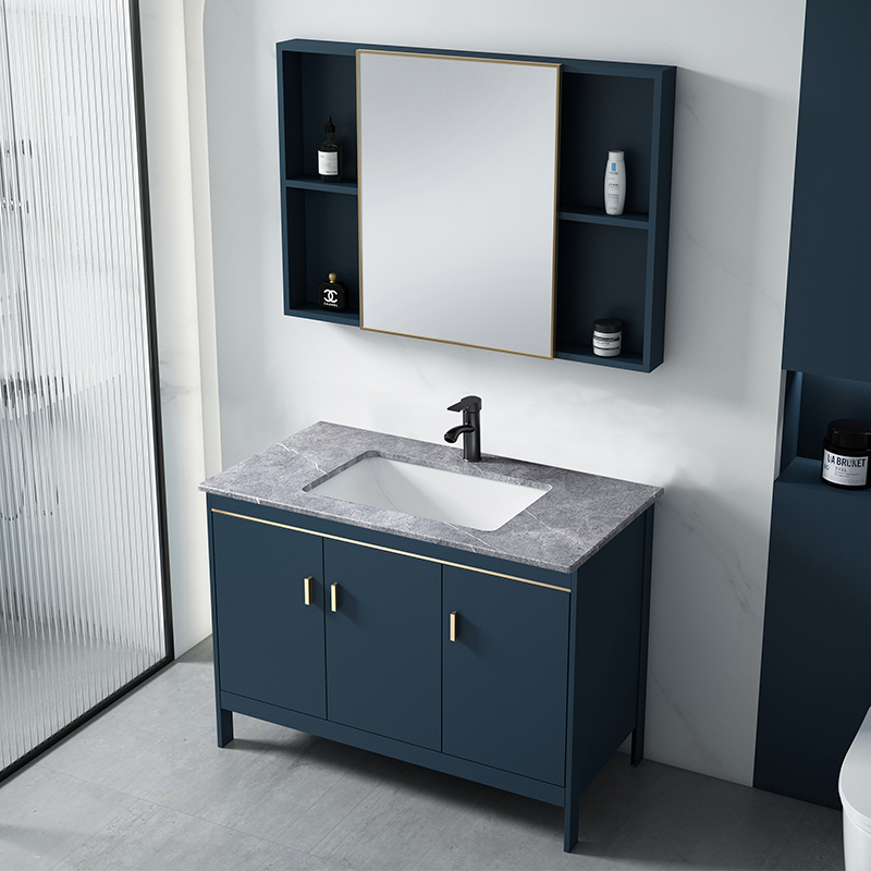 Light Extravagant Rock Board Bath Cabinet Combination Floor Wash Basin Integrated Washbasin Modern Brief Toilet Wash Terrace-Taobao