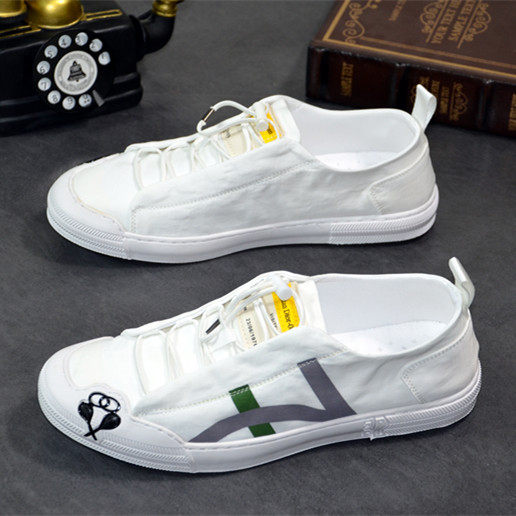 Summer thin Sail Cloth Shoes Men's Foot Pedal Breathable Casual Men's Shoes Trends 100 Hitch Plate Shoes Soft Bottom Deodorant Little White Shoes