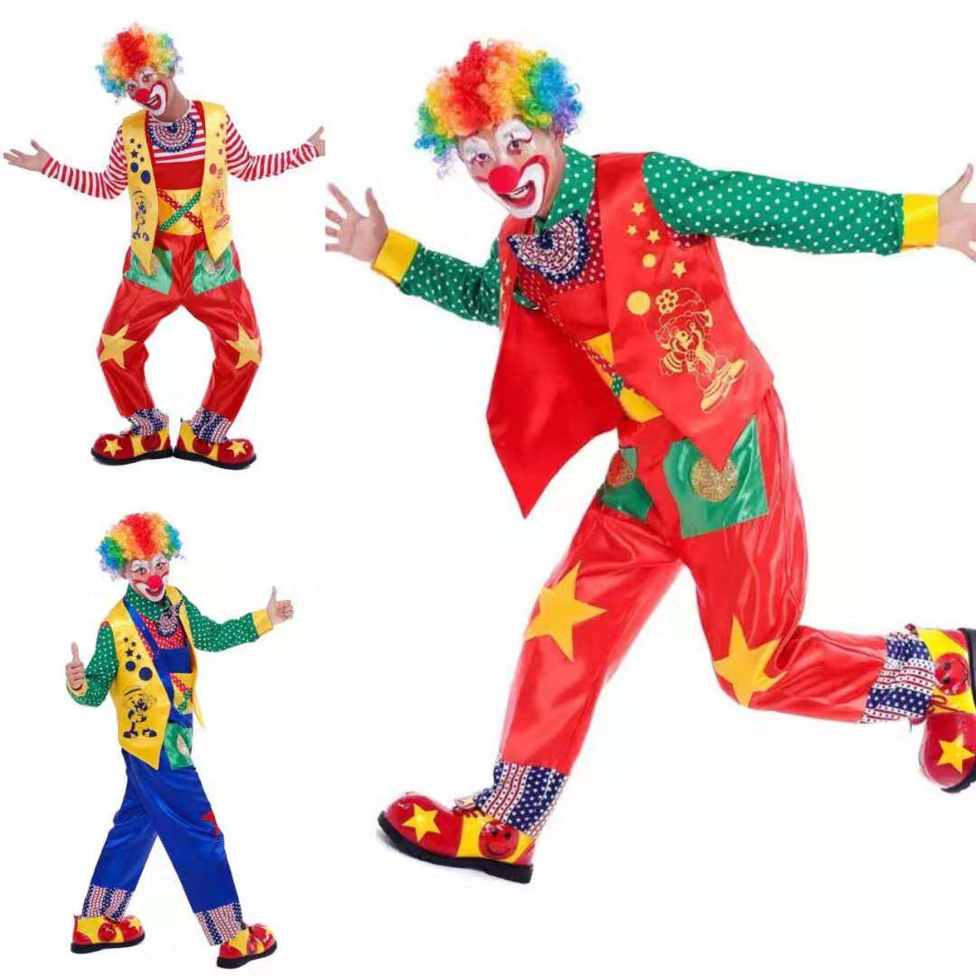New clown clothes high-end magic costumes fancy dress costumes costumes Christmas funny annual party costumes