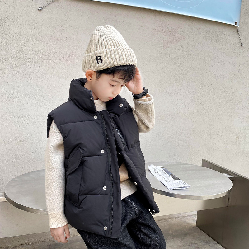 2021 new boys waistcoat with children's waistcoat Grand Scouts Waistcoat Thickened Foreign Pie Children Hair Clip Cotton Waistcoat Vest