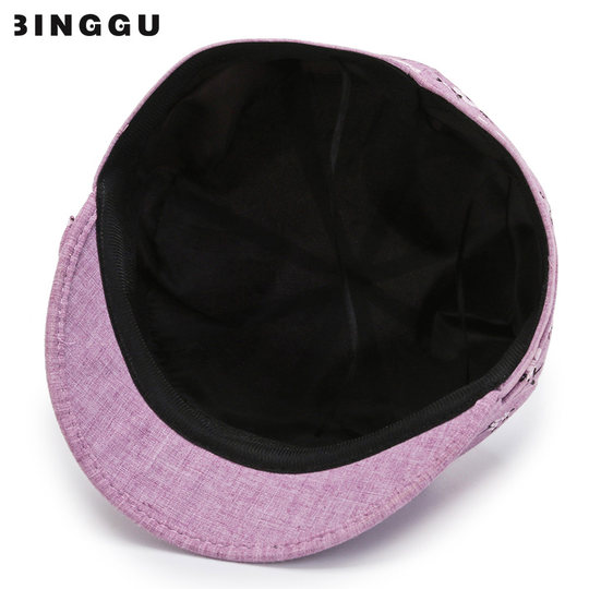 Spring and Autumn middle-aged and elderly women's thin mother's cloth hat grandma peaked hat elderly casual single short brim sun hat