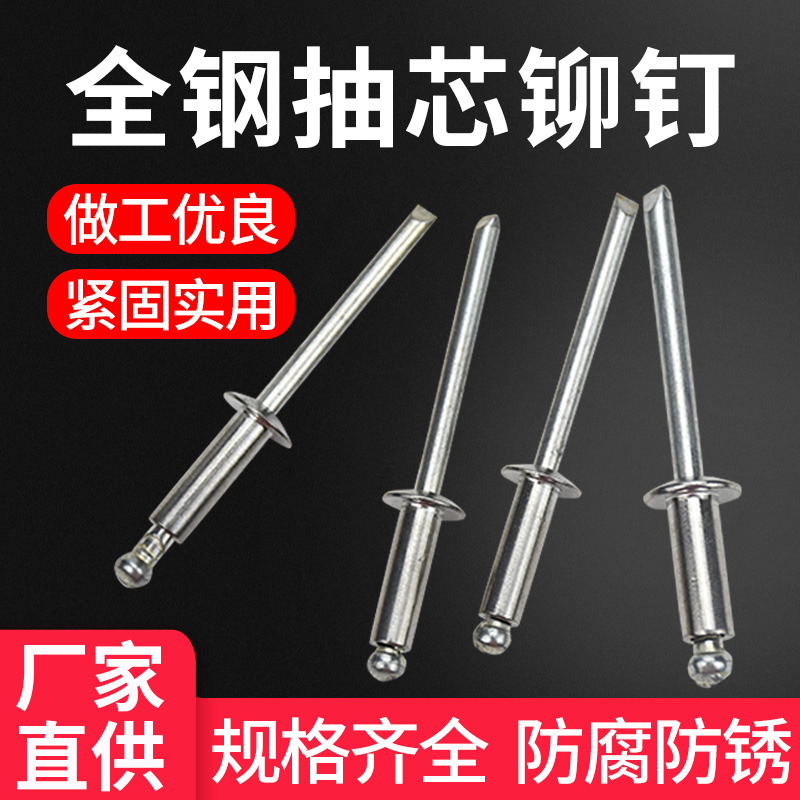 304 all-stainless steel core-pulling nails rivets all-steel semi-circular head pull rivets Latin Mao nails core-pulling 3 2 4 4 8 6