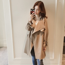 Trench coat women small man long 2021 Spring and Autumn New Korean version of loose Joker fashion fashion fashion fashion coat coat coat tide