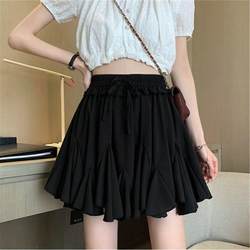 Extra 300 pounds of casual panton anti -light skirt pants female fat MM loose hip hip -hip high waist skirt summer 240