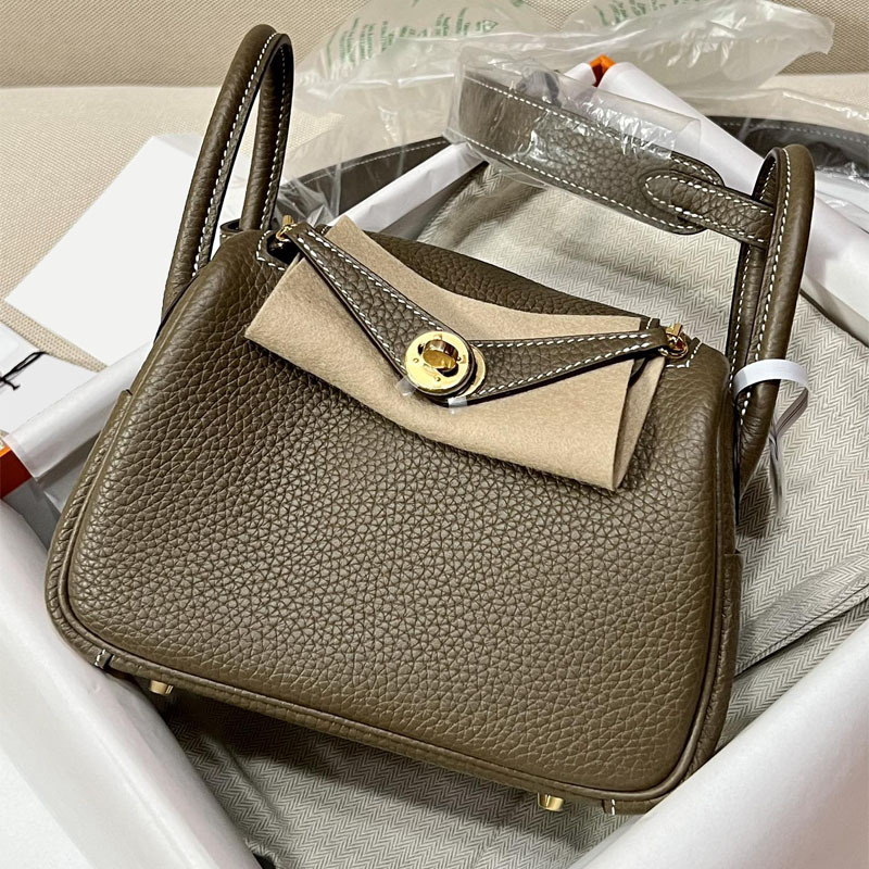 2026 New Handmade Wax Thread Ld Lindy Bag Mini/26/30Tc Leather Shoulder Crossbody Versatile Pillow Bag