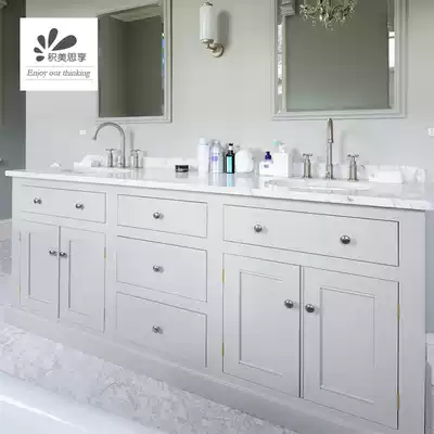 Ji Mei Si enjoy the whole bathroom cabinet custom Nordic simple sink cabinet wash cabinet combination whole house decoration design
