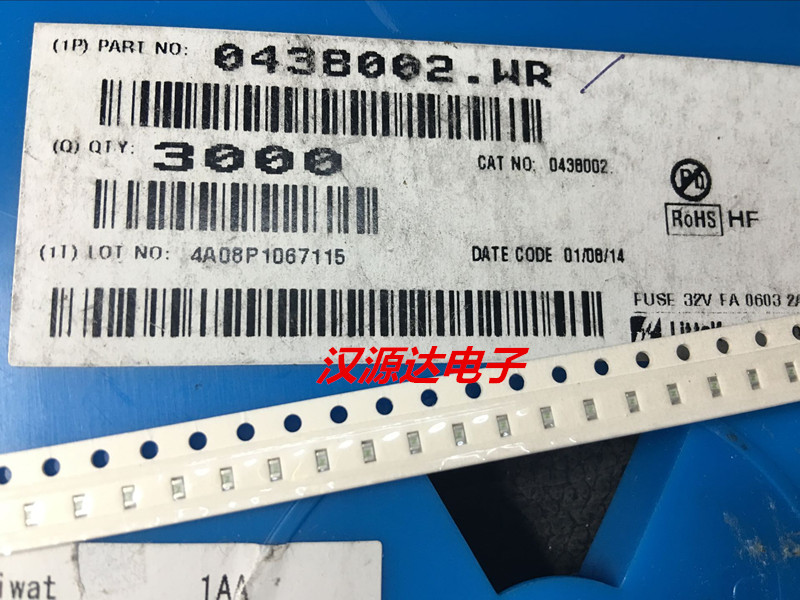 0438002 WR 0603-2A 32V screen printing N Litek manufacturer SMD high temperature fast blowing fuse