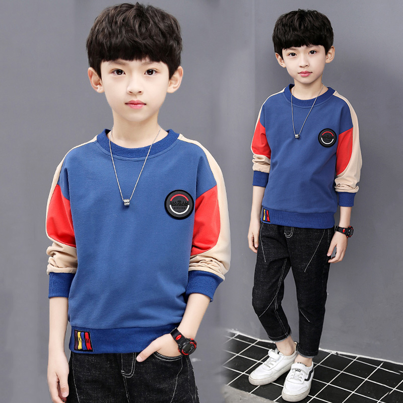 Bé trai dài tay áo t-shirt 2020 quần áo áo mùa xuân đáy trẻ em dành cho trẻ em mùa thu và mùa thu cho trẻ em lớn quần mùa thu đầu sóng phiên bản Hàn Quốc.