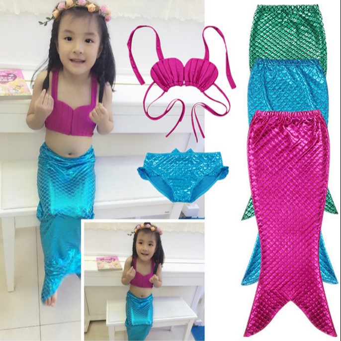 Child Mermaid Swimsuit Clothing Girl Princess Mermaid Mermaid Tail Swimsuit Girl Beach Split Bikini