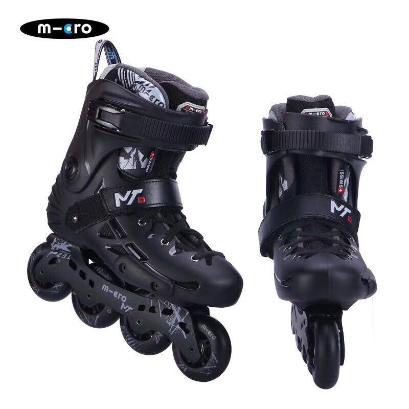 Swiss Micro Maiku Adult Wheel Skating Shoes Men's Figure Women's Flower Style Flat Flower Shoes Straight Rows Of Skates MT2