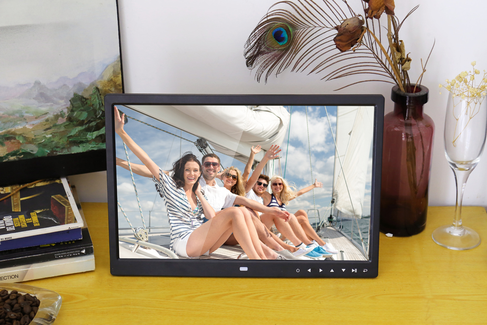 PORPOISE 15 inch màn ảnh rộng khung ảnh kỹ thuật số mỏng hẹp side HD Sharp màn hình điện tử album ảnh máy quảng cáo
