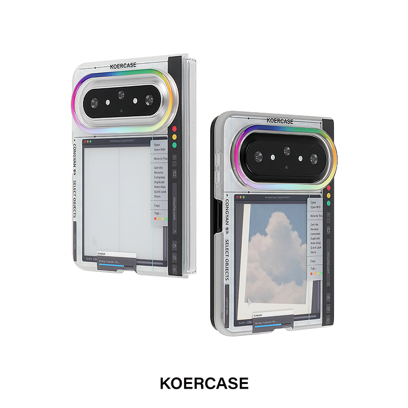 Computer Desktop Pop-Up Window Can Hold Photos, Photo Storage, ins Style, Niche, Simple, Original Designer, Anti-Drop, Transparent Phone Case Suitable for Huawei Pura X Max Foldable Screen Collector's Edition Protective Case