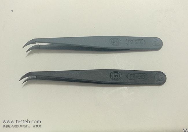 Swiss Sipel P7-STD plastic tweezers elbow 0-5mm ESD antistatic dissipate high temperature resistance 240 ° C