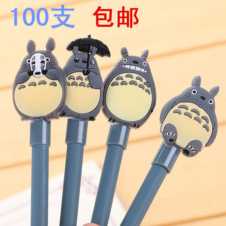 Black rubbable neutral pen Korean creative stationery 0 5mm Christmas student gift cute cartoon cat signing pen