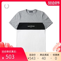 FRED PERRY MENS SHORT-SLEEVED T-shirt summer British casual wheat ear embroidery round neck T-shirt top tide M8624