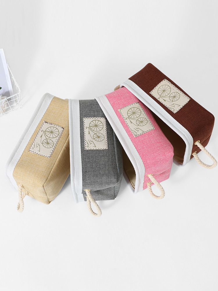 Canvas cotton linen containing basket containing basket Thickened Nordic Table Cloth Art frame Sub-large capacity washable