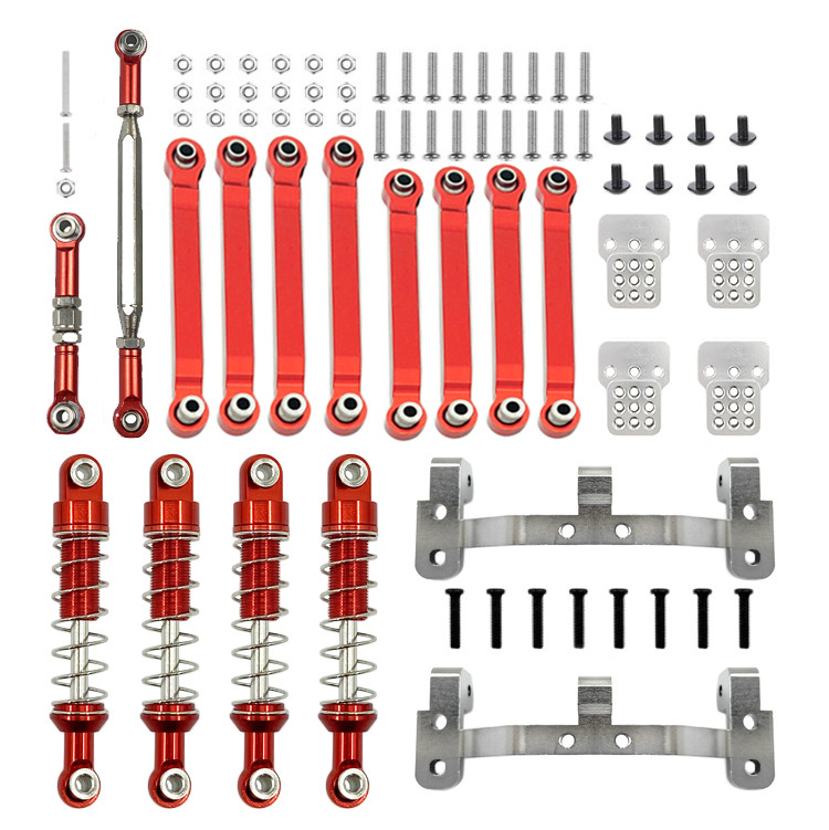 Mangniu MN 1 12 D90 D91 upgrade metal steering rod link rod seat shock absorber with bracket cover