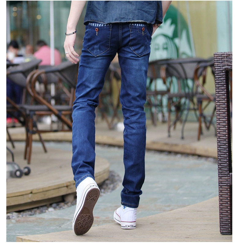 Quần jean nam Slim Hàn Quốc Quần thẳng - Quần jean quần nam