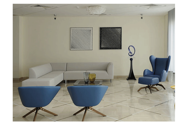 Mu Xinyuan thiết kế sáng tạo nội thất ella ghế dễ dàng / Ella ghế đơn giản sofa da thật