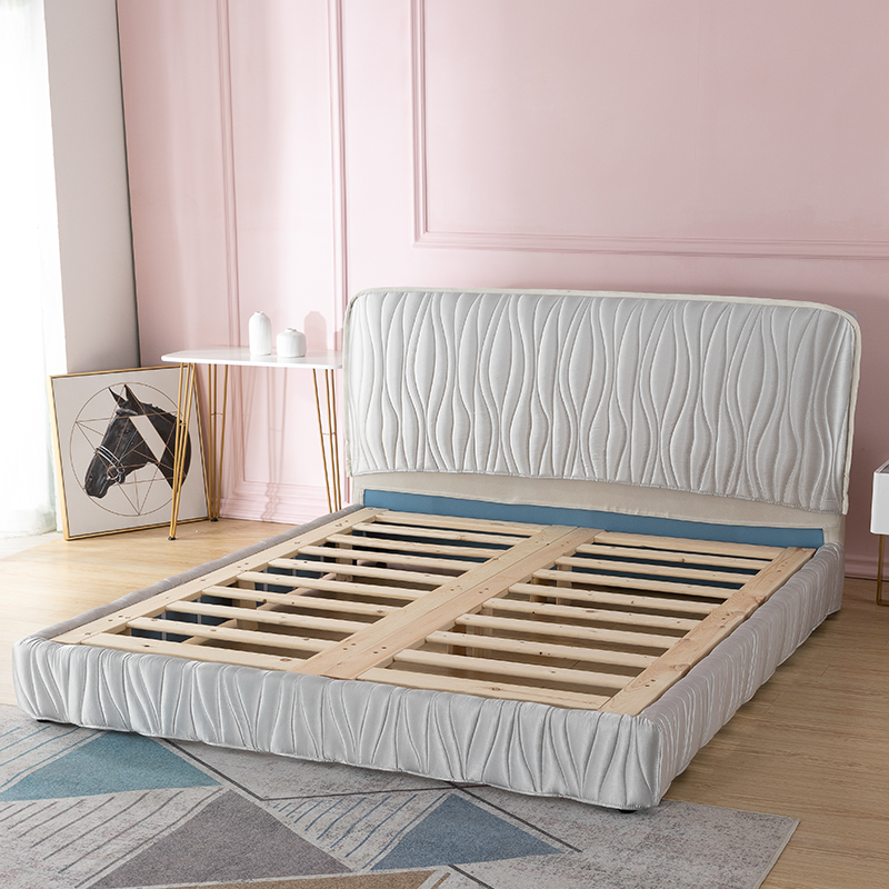 Bed frame bed body edge cover bed wrapping cloth soft bag self-sticking old bed renovated without bed face bed apron