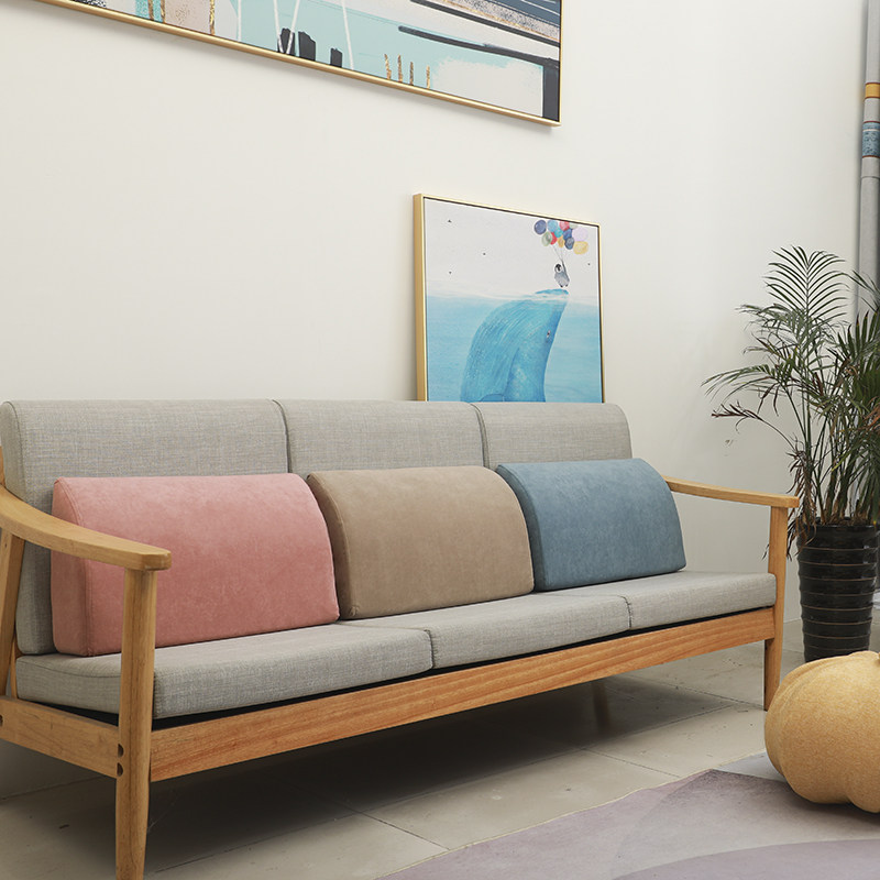 Sofa Backrest Backrest Cushion Living-room Sponge Leaning Against Ram Rectangular Removable TRIANGULAR BACK CUSHION DOUBLE SOFA WAIST BACK CUSHION