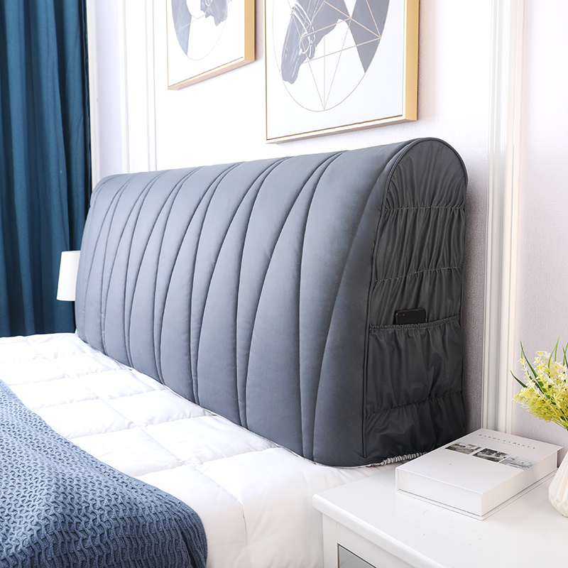 Bed head cover dust protection cover European thickness anti-collision all-pack flexible bed elastic arc head cover