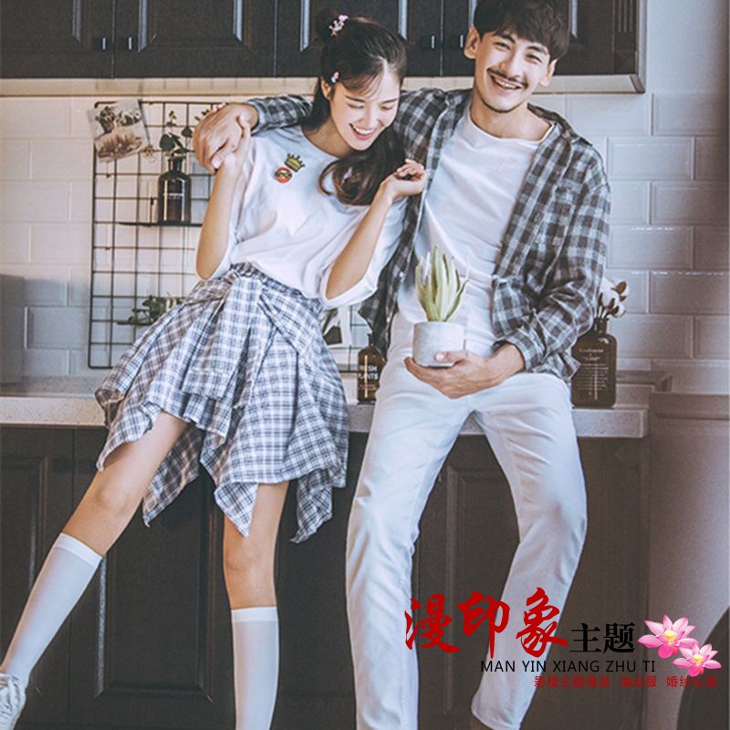 Photo Gallery Themed Costumes New Spring Summer Small Frescoed Couples Brigade Pat Gown Fashion Street Pat on Genuine Wedding Dress