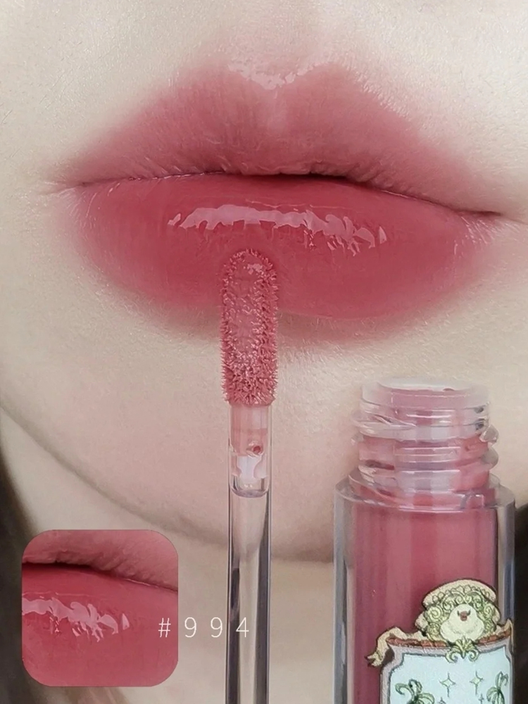 Lip Gloss Magic Garden Water Torchlight Lip Glaze 991 Lipstick Red Lipstick Mirror Water Light Glass Lip Peach Nude Color Ensemble Nourishing