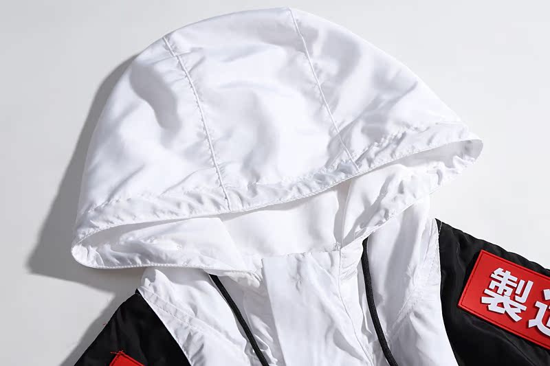 Tide thương hiệu do Trung Quốc sản xuất có chức năng áo khoác hip-hop màu gió phù hợp với nam và nữ lỏng lẻo BF Ami áo khoác có mũ trùm đầu áo khoác gió