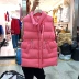 Mùa thu đông 2018 phiên bản Hàn Quốc mới của áo liền thân có dây rút màu rắn dây rút cotton vest không tay vest dày vest nữ ao gile Áo vest