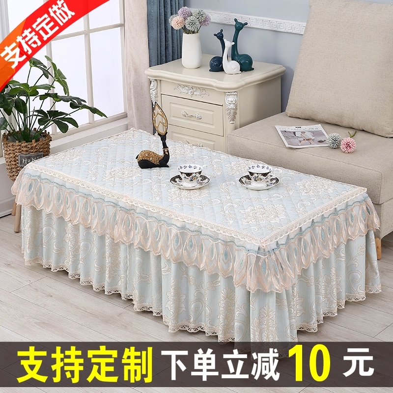 Tea table cloth lace rectangular living room home dust-proof cushion TV cabinet cover towels cloth art all-bag tea table cloth cover