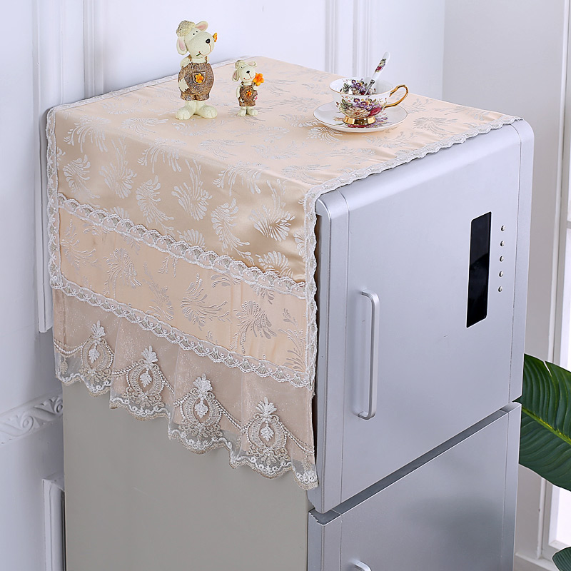 Cloth Art Lace Fridge Cover Cloth Single Double Door Freezer Dust Cover DUST COVER TUMBLE WASHING MACHINE COVER TOWEL OFF DOOR OPEN DOOR OPEN DOOR OPEN DOOR OPEN DOOR OPEN DOOR OPEN DOOR