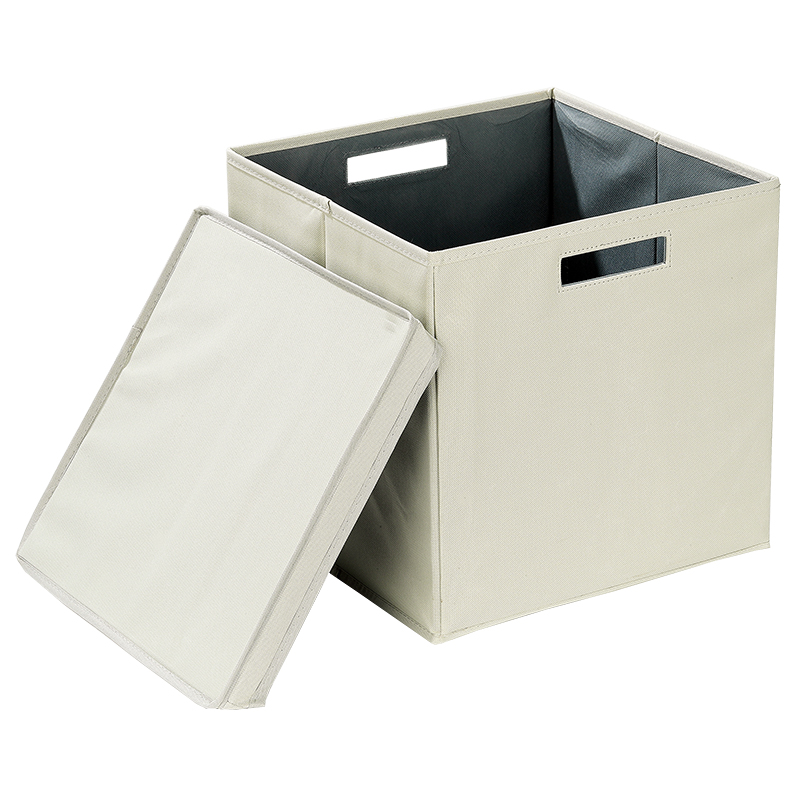 Storage box household storage clothes storage box folding with lid fabric box wardrobe dormitory storage finishing box artifact