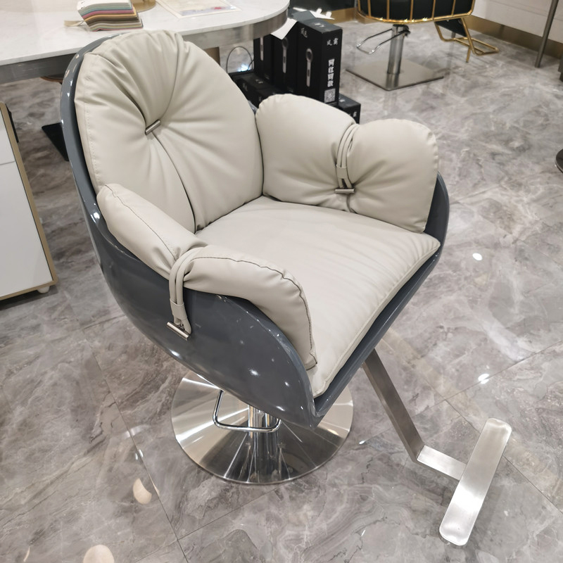 Hairdryer Hairway Special stainless steel beauty hair hot chair New mesh red luxury lift rotating hair cutting chair