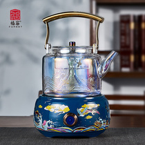 High temperature resistant glass bubble teapot electric pottery stove cooking filter kettle home Tea large capacity teapot tea set set