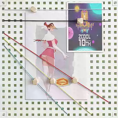 Color wooden beads elastic rope grid photo wall creative hole board wall desktop storage rack for children