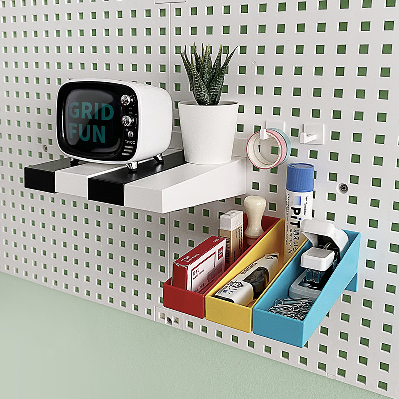 Perforated plastic Handset Blind boxed shelf Shelf Containing Box Wall Display Shelf Composition Photo Desk Hitch-Taobao