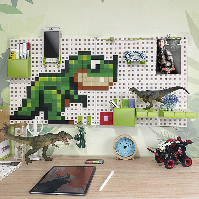 Plastic shelves on hole-free wall hole plastic frame creative decoration wall desktop blind box handstand