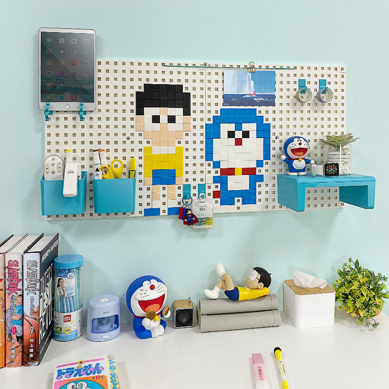 Hole-Free Dongle Board Wall Shelf Tabletop Containing Shelf Photo Wall Living Room Children Room Plastic Wall Table Hitch-Taobao