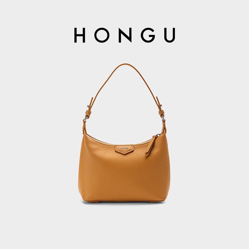 HONGU レディースハンドバッグ、本革製、カジュアルでスタイリッシュなショルダーバッグ、大容量クロスボディバッグ