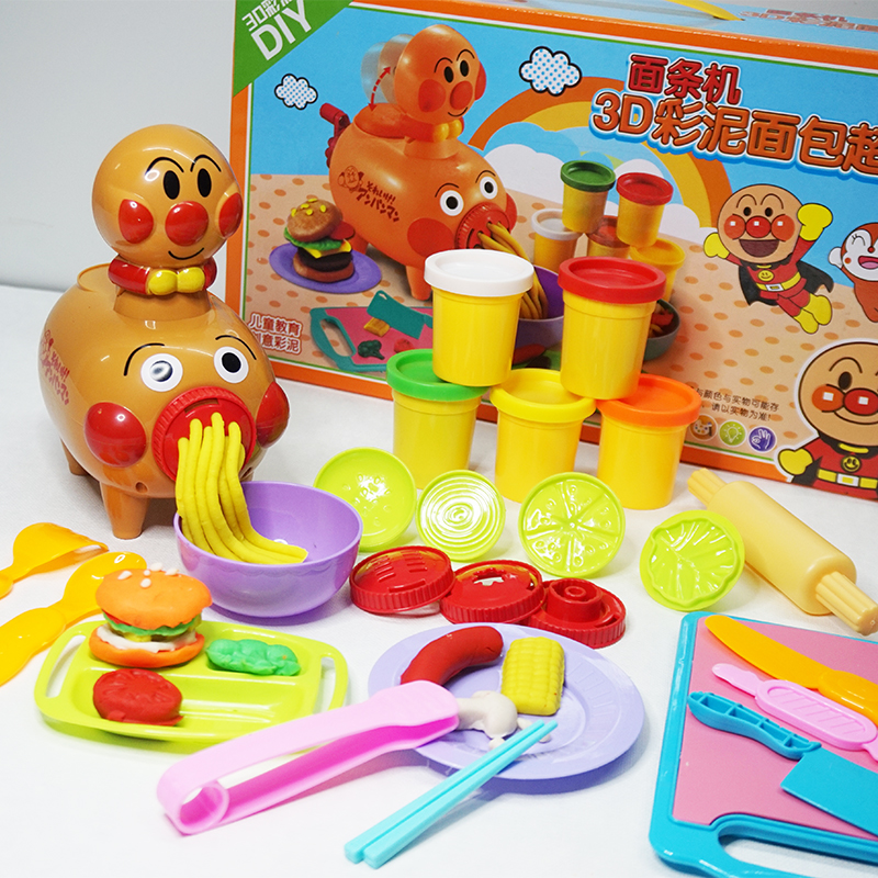 Bread Superman Noodle Bar Machine Rubber Clay Mold Tool Suit Children Non-toxic Color Mud Handmade Clay DIY Toys-Taobao