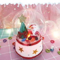 Christmas Music Ball Cream Water Crystal Ball Children Diy Christmas Hands For Work Toys Eco-friendly Materials Bag Christmas Presents