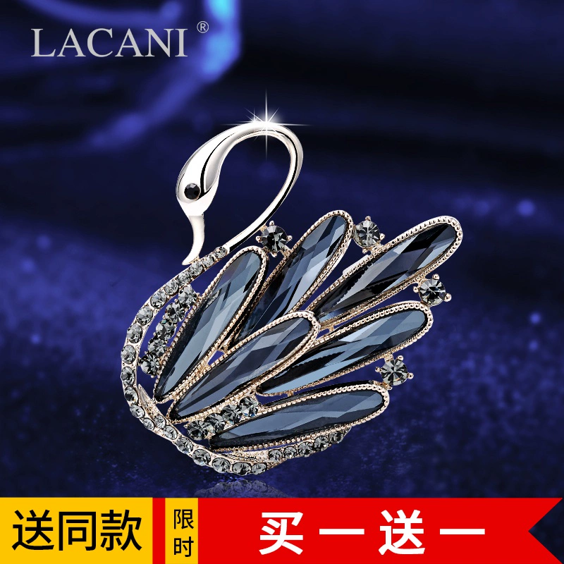 Trâm Corsage Pin Hàn Quốc Dễ thương Little Swan Đơn giản Sang trọng Khí quyển hoang dã Phụ kiện pha lê Phụ nữ - Trâm cài