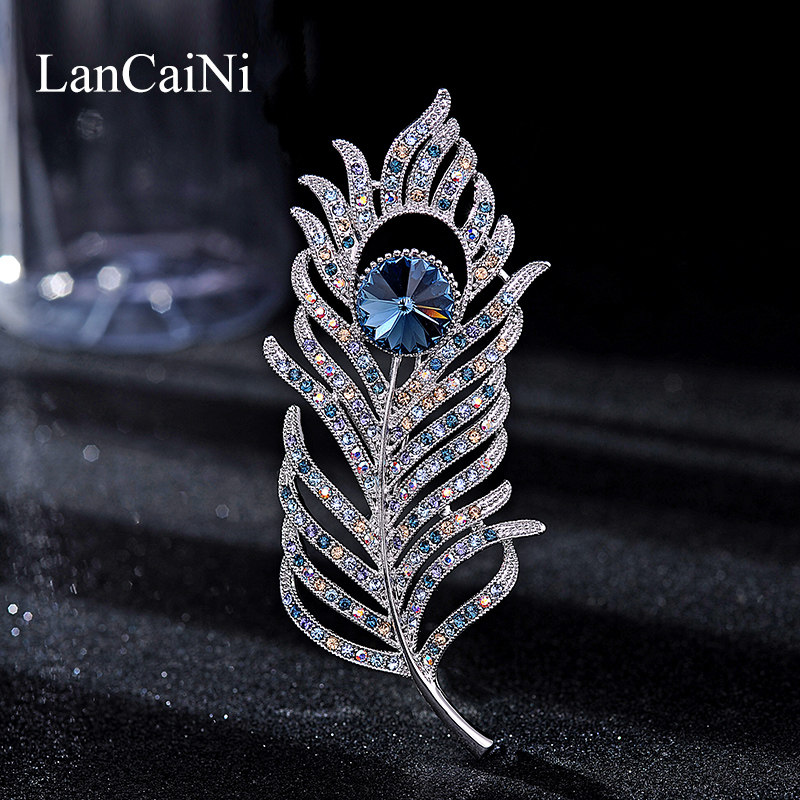 Swarovski crystal brooch Women's accessories corsage Korean luxury atmosphere high-end simple elegant coat coat pin