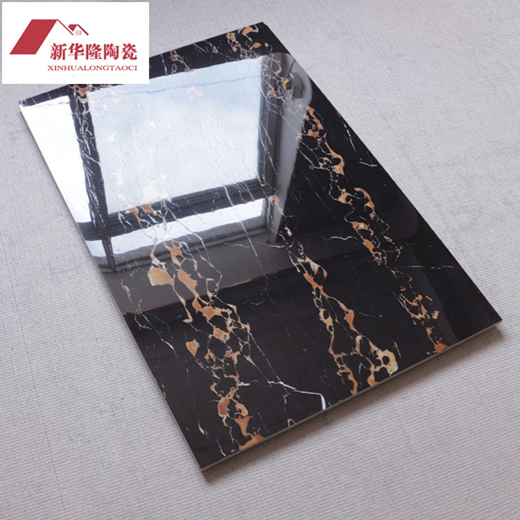 Black Gold Flowers Deep Carnet Marble Flooring Brick Full Throw Glazed Floor Tiles 600x900 Background Wall Threshold Stone Tiles